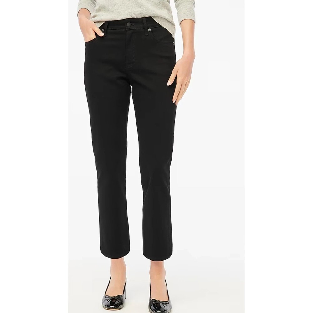 J Crew Curvy Straight Jeans 27 Black NWT All Day Stretch CB403 J.Crew 27" inseam